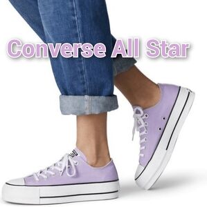 Converse Chuck Taylor All Star Lift Platform Amethyst Canvas Sneaker Size 8 NWT